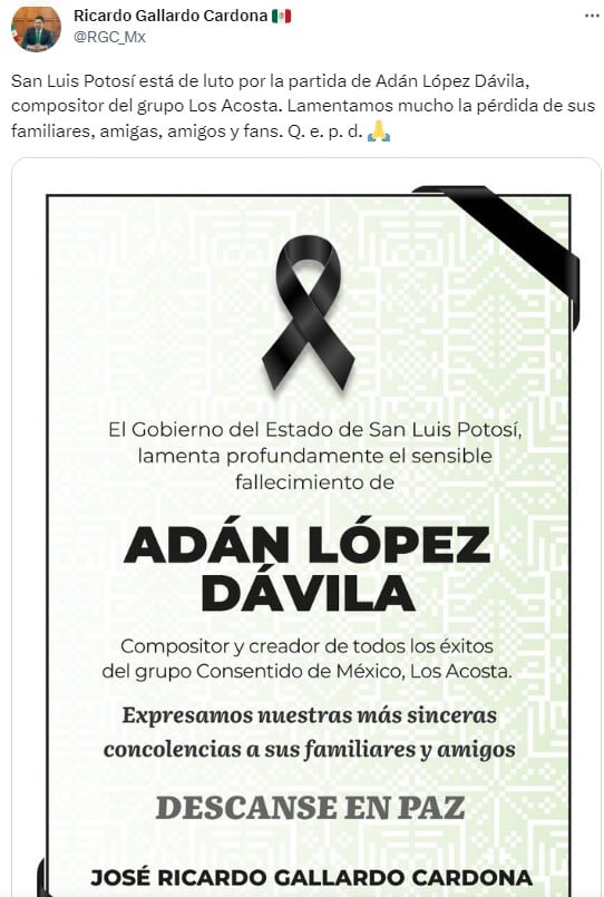 Adán López Dávila, compositor de Los Acosta