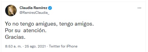 Claudia Ramírez sobre video compañere.