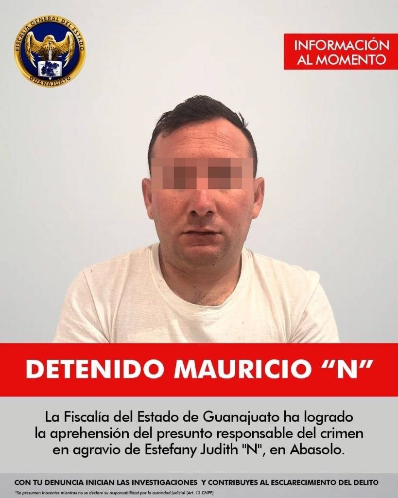 Policía de Abasolo, Guanajuato, detenido tras muerte de Estefany Judith Ramírez Guerrero