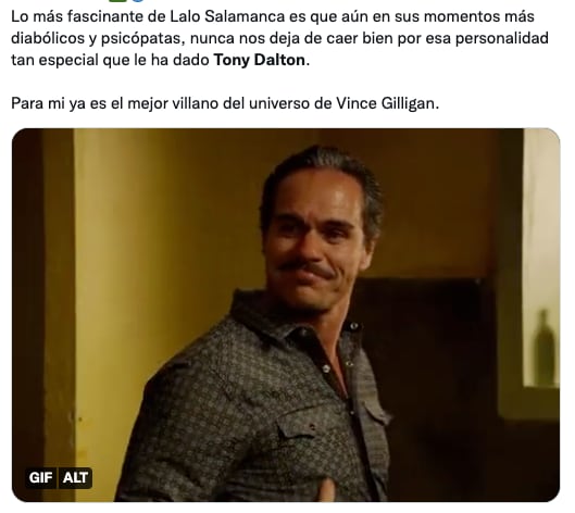 Alaban trabajo de Tony Dalton como Lalo Salamanca en 'Better Call Saul'