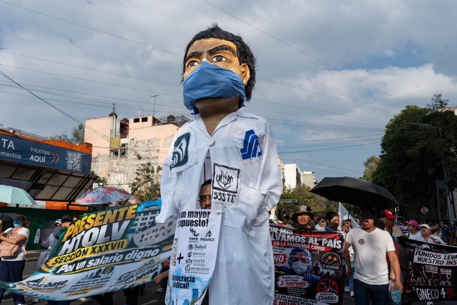 Protestas de trabajadores del IMSS en CDMX