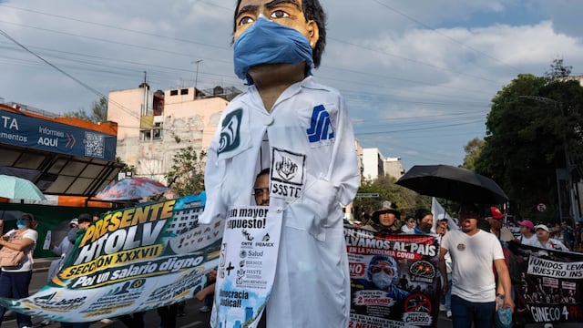 Protestas de trabajadores del IMSS en CDMX
