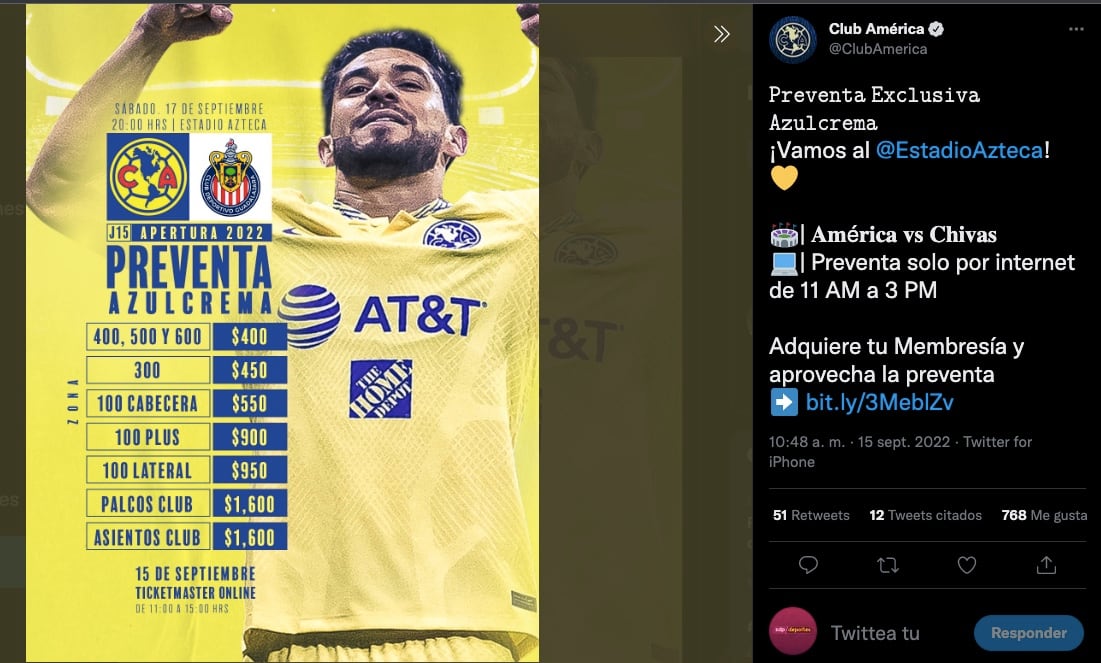 Boletos América vs Chivas
