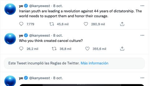 Twitter censura a Kanye West