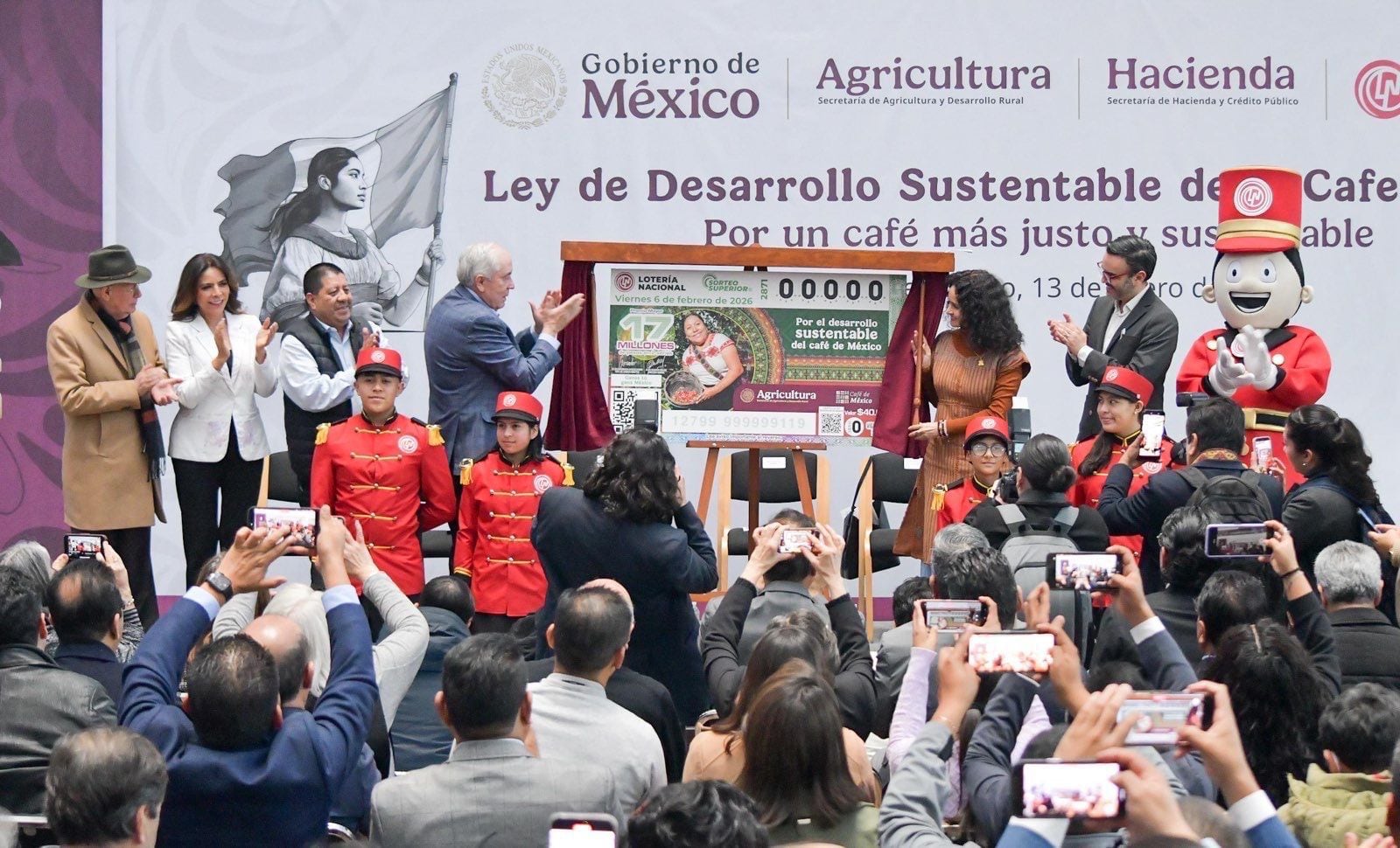AGRICULTURA y Lotería Nacional reconocen el café mexicano