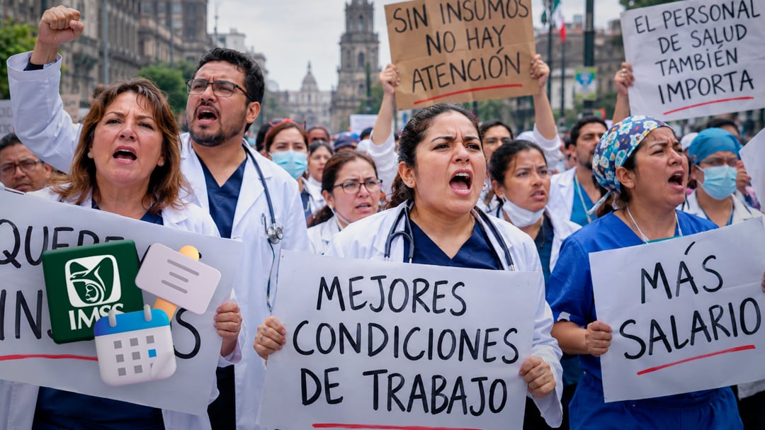 Trabajadores del IMSS alistan nuevos bloqueos en CDMX para la próxima semana
