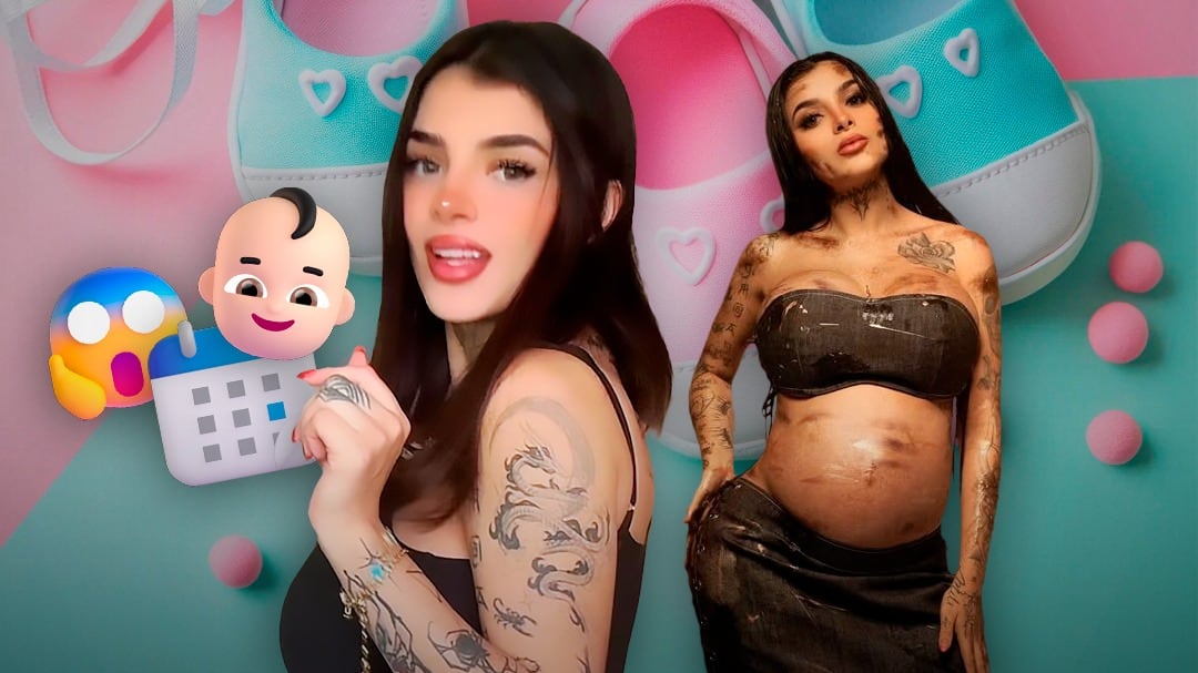 Karely Ruiz desnuda con pintura encima, está a días de conocer a su bebé