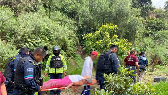 Abuelita vive para contarla después de caer 20 metros por una barranca