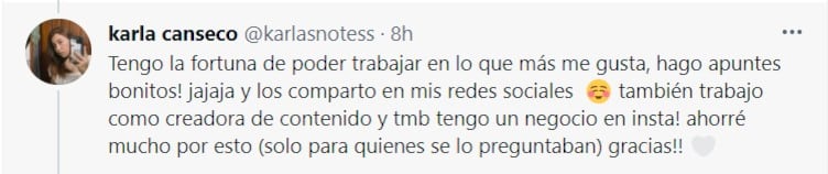 Tuit de Karla Canseco