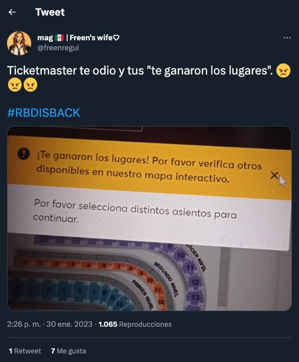 Usuarios culpan a Ticketmaster por no alcanzar boletos para RBD