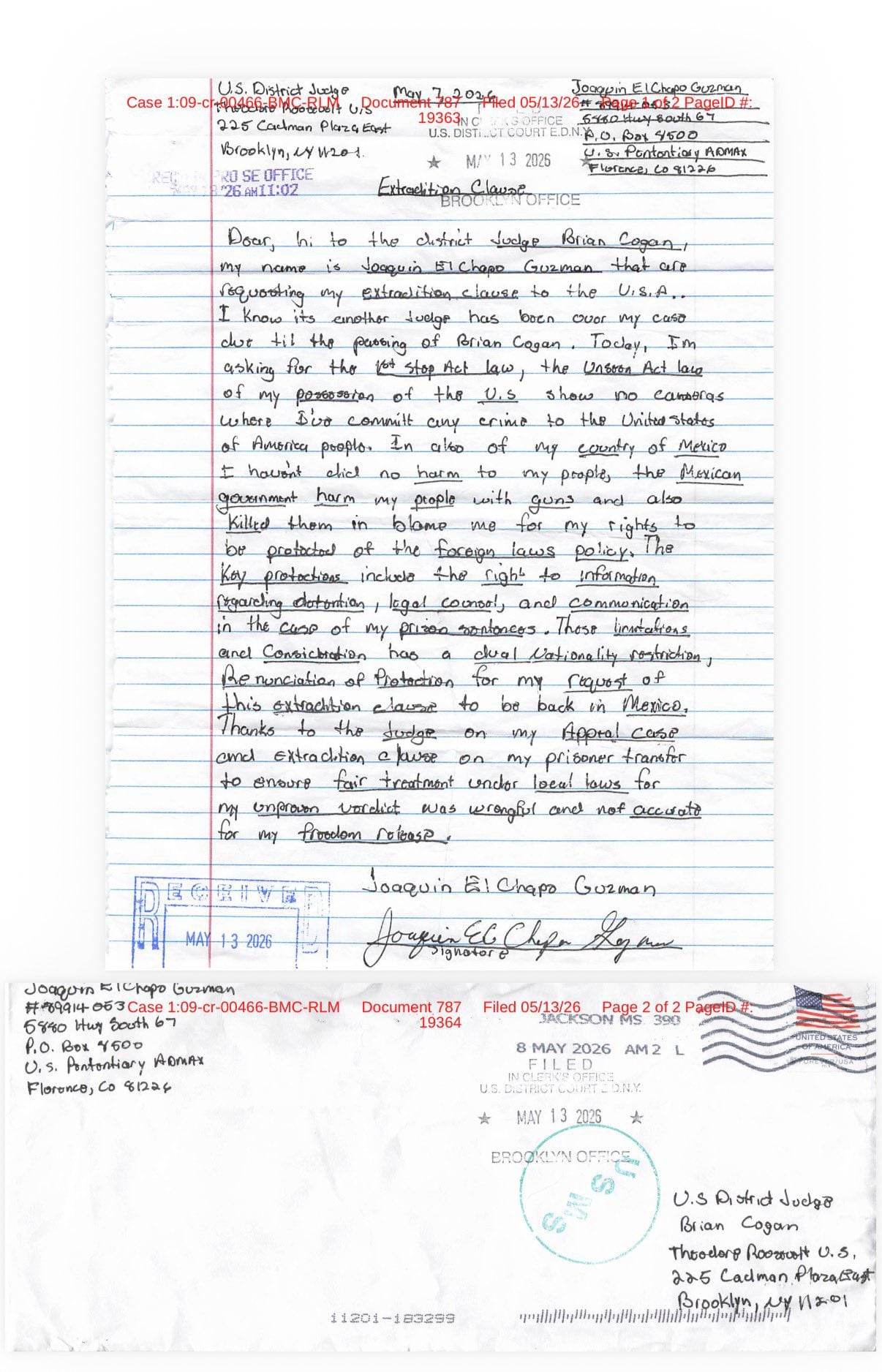 La nueva carta atribuida a El Chapo Guzmán genera dudas
