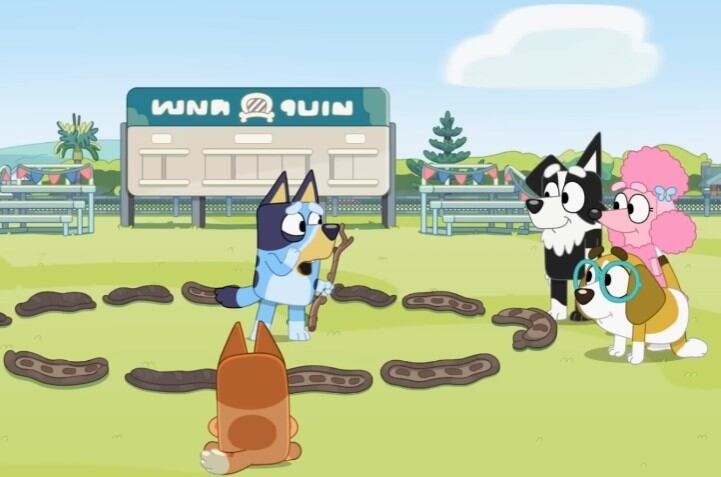 Bluey y Bingo juegan al circo