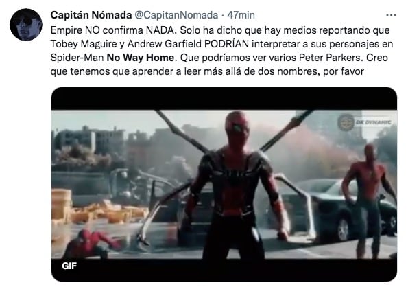 Tobey Maguire y Andrew Garfield en 'Spider-Man: No Way Home'