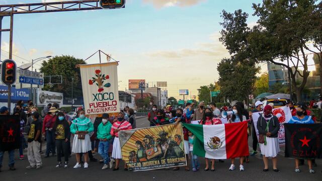 Protesta de colonos e indígenas de la colonia Xoco