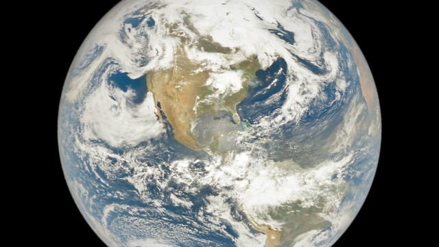 Nube de polvo del Sahara sobre el Golfo de México a las 17:40 del miércoles 18 de mayo de 2022