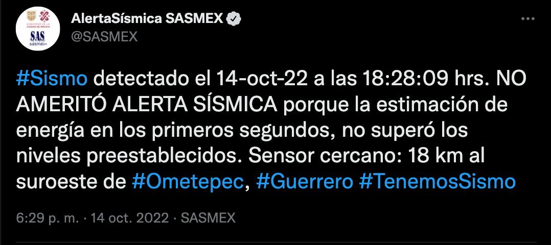 Sismo hoy en Guerrero: temblor magnitud 5.0 se registra en Ometepec; no ameritó alerta sísmica