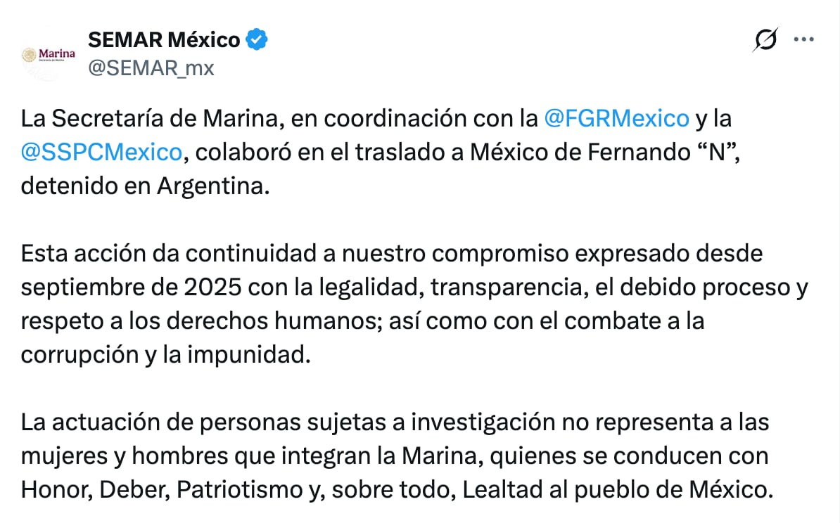 Semar aclara que Fernando Farías Laguna no representa a la institución