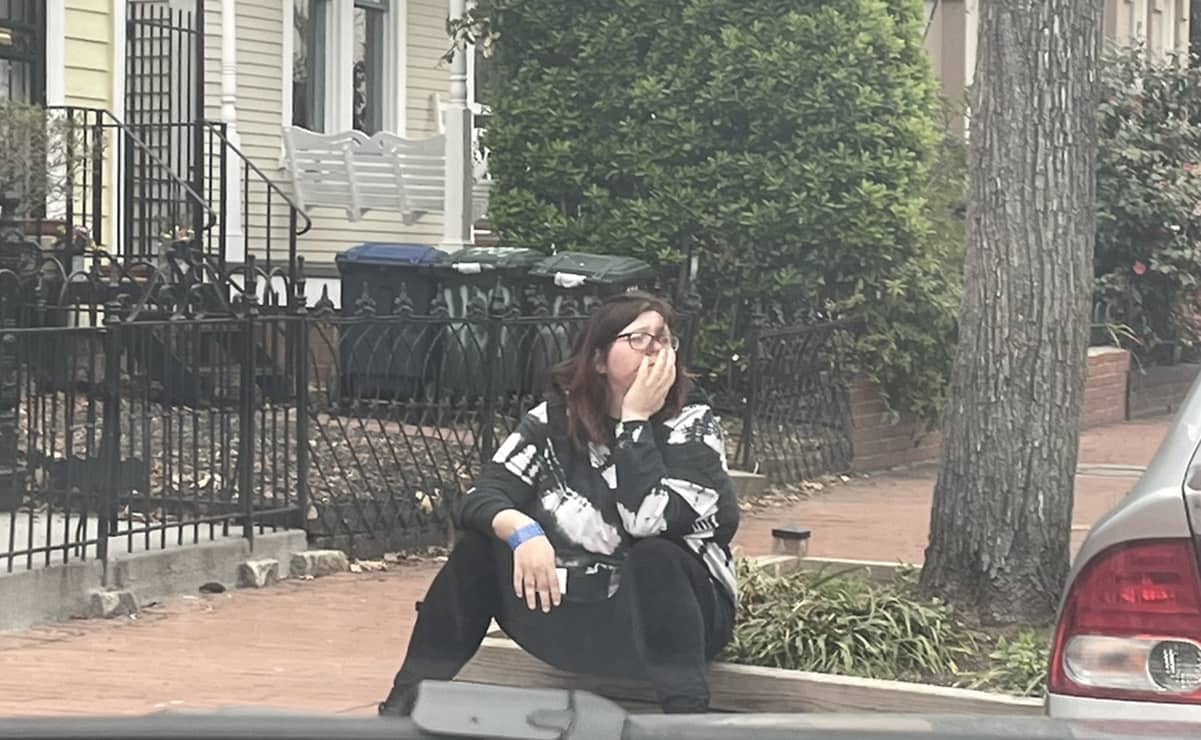 Lauren Handy al momento de ser detenida
