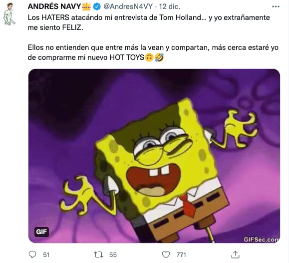 Andrés Navy responde a sus haters
