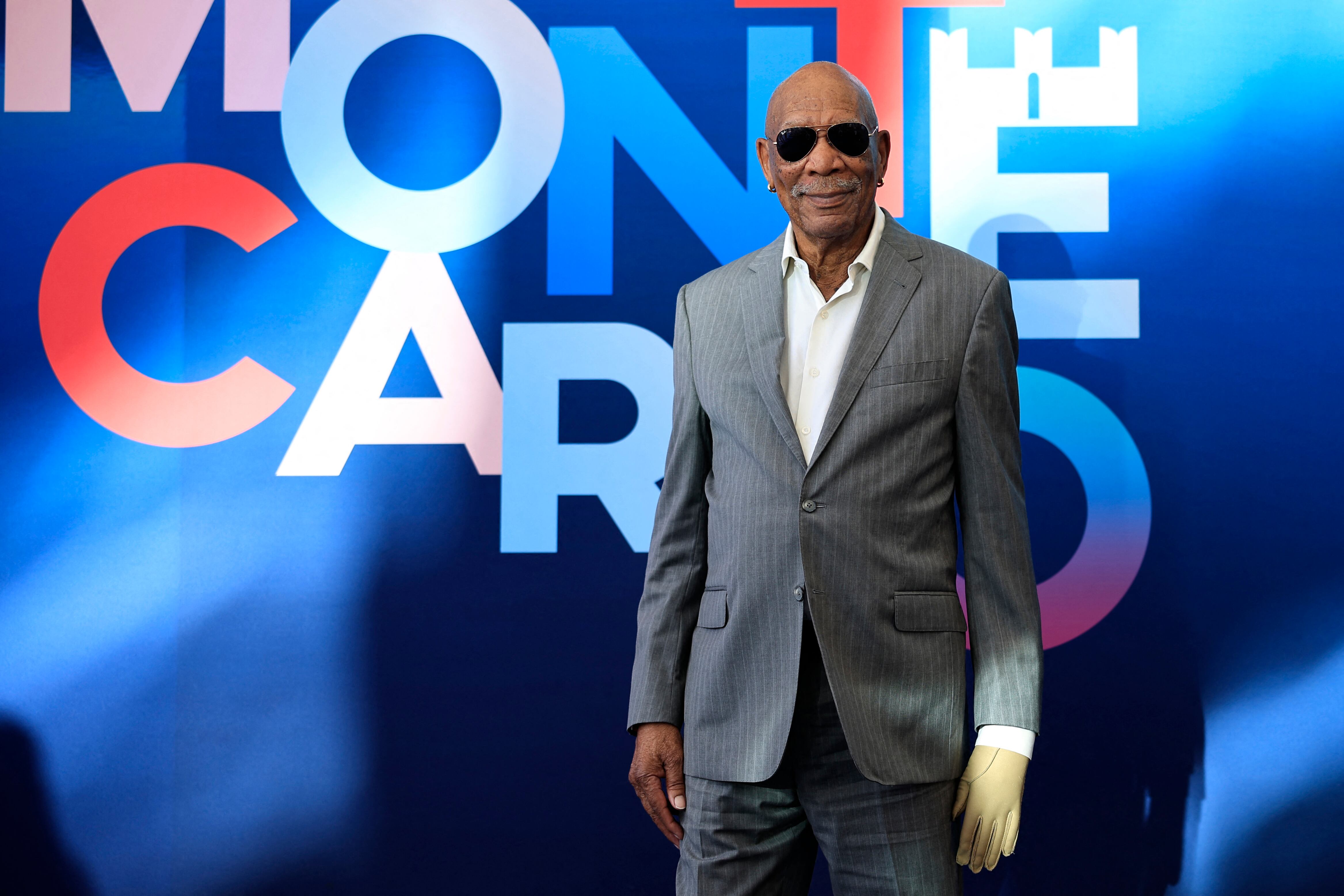 Morgan Freeman en el Festival de Televisión de Monte Carlo