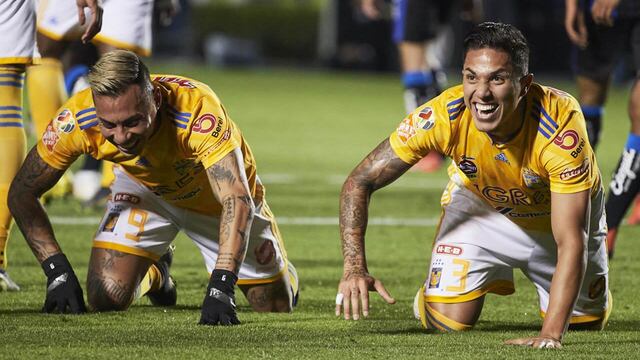 Los Tigres festejaron su triunfo en la Jornada 11 del Clausura 2019.