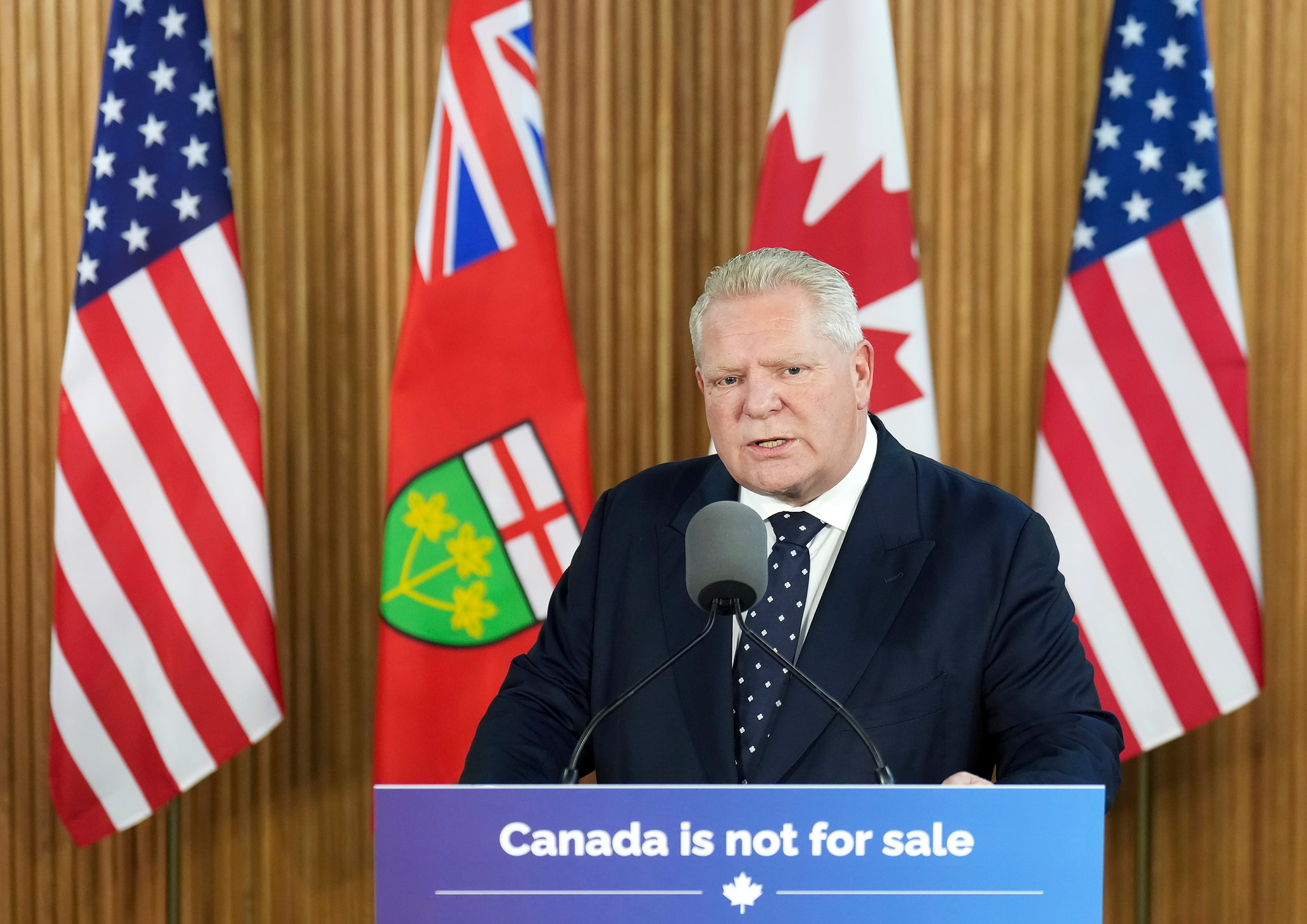 Doug Ford responde a Donald Trump: Impone aranceles a luz eléctrica vendida a Estados Unidos