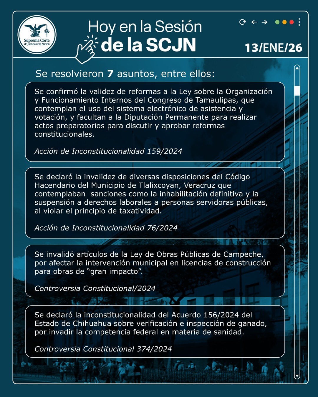 SCJN falla contra Ley de Obras Públicas de Campeche