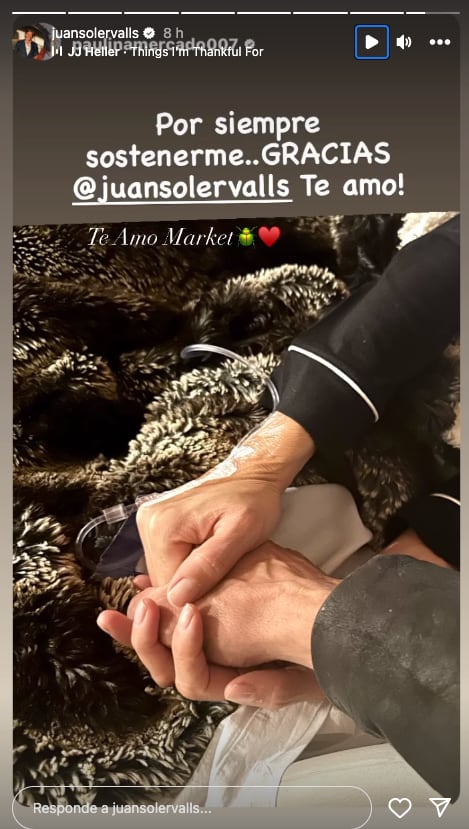 Paulina Mercado le agradece a Juan Soler por apoyarla