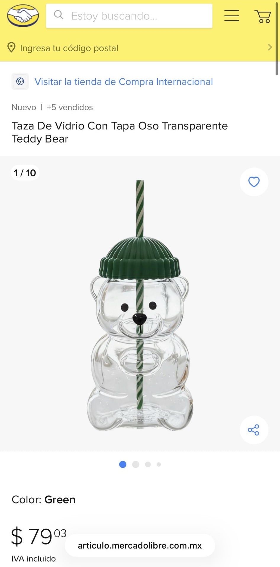 Reventa vaso de oso de Starbucks