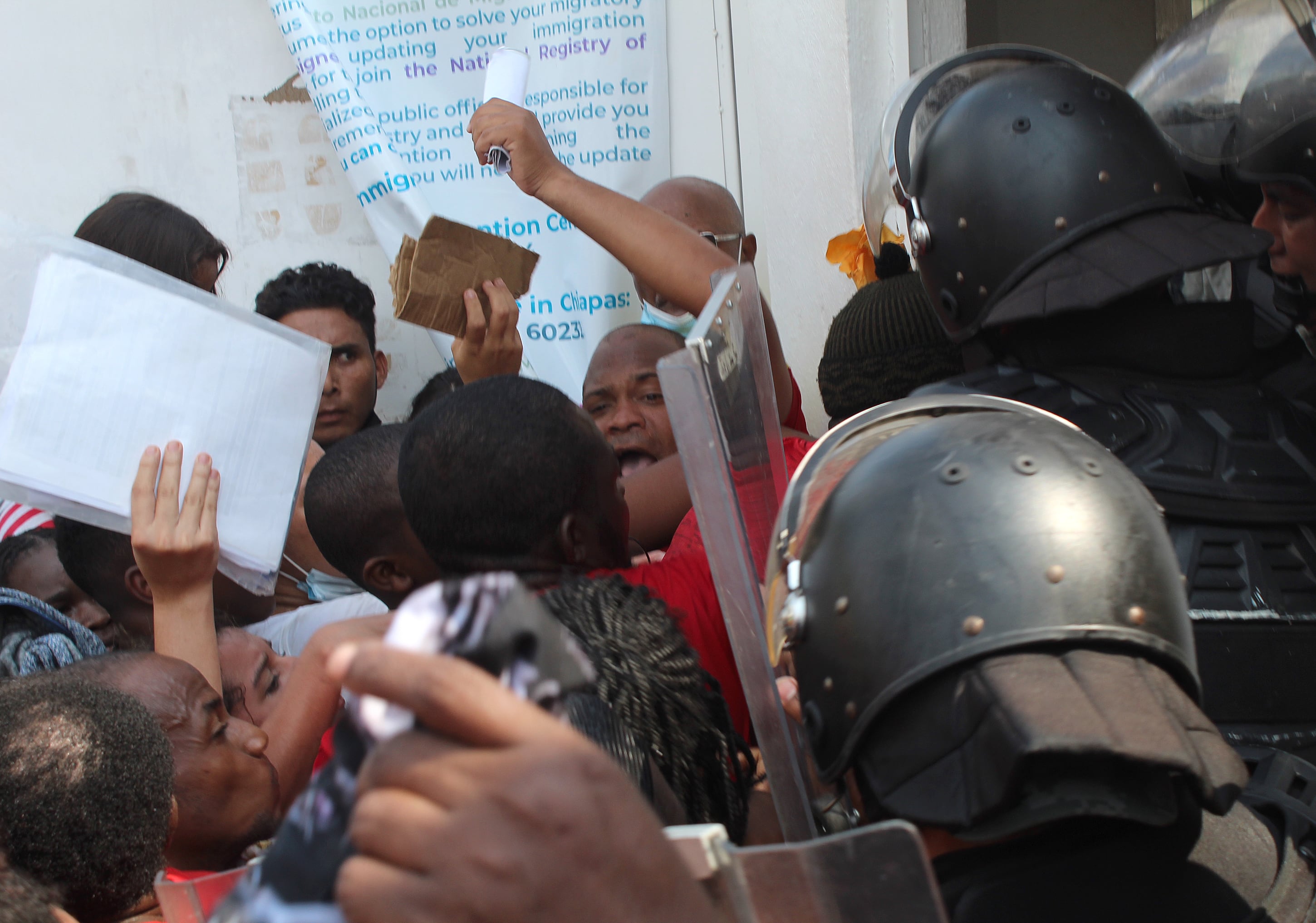 Migrantes en Tapachula, Chiapas