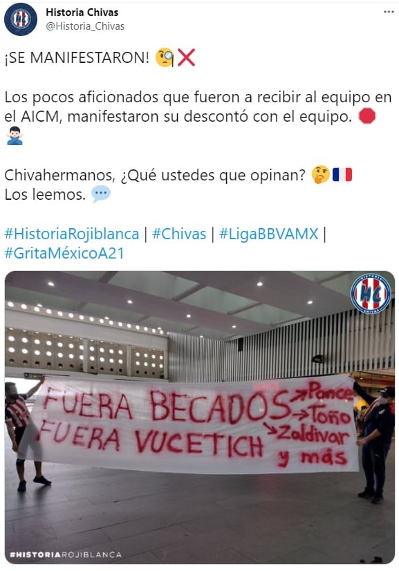 Protesta de fans de Chivas