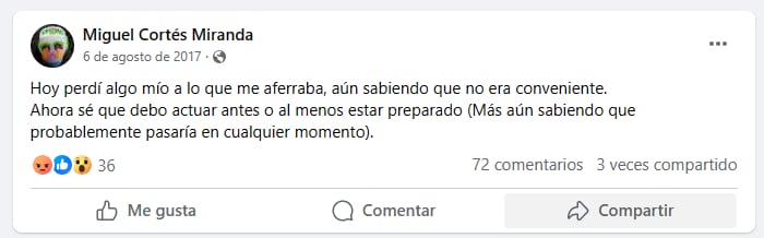 Publicación del feminicida de Iztacalco
