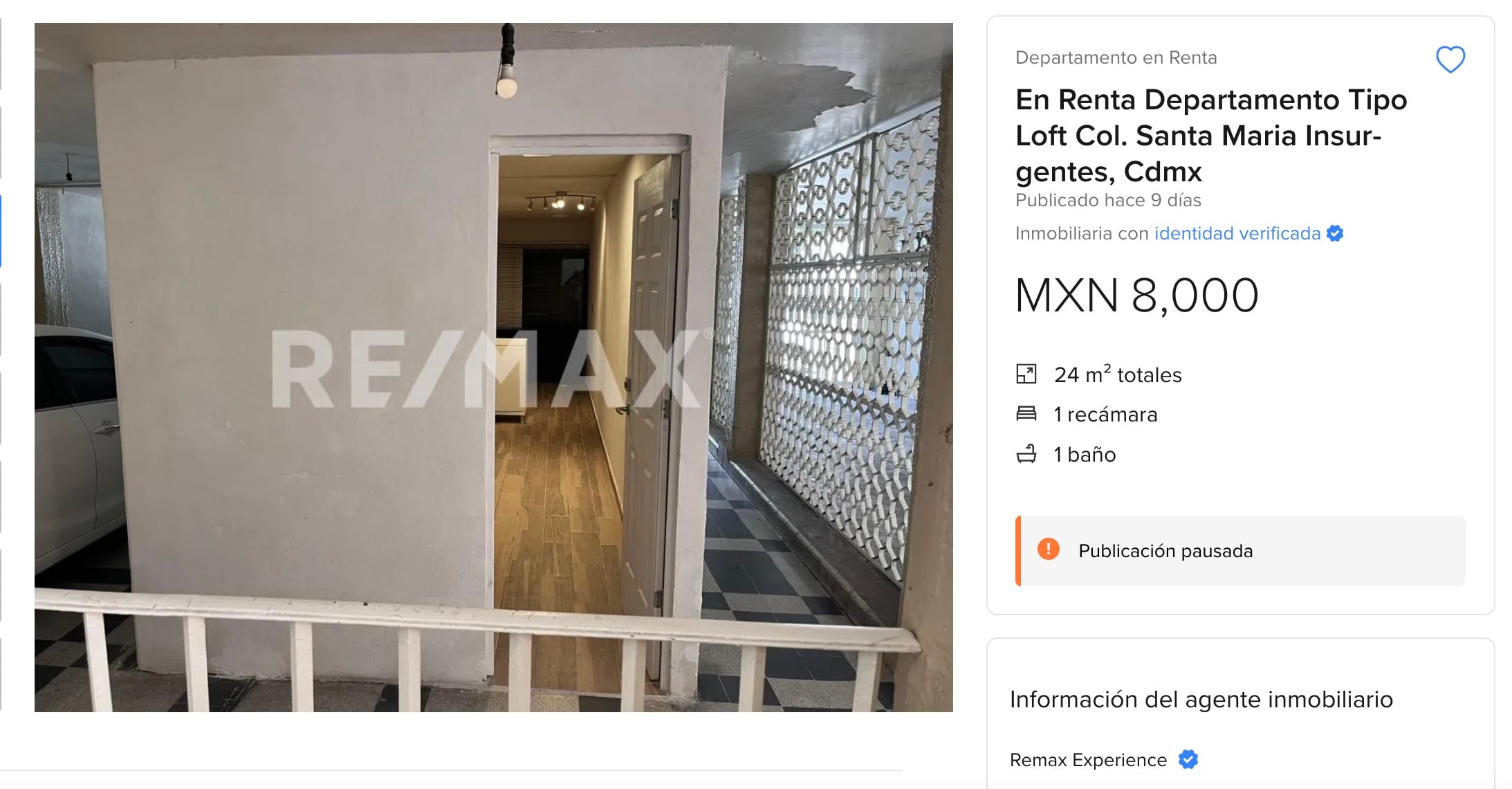 Espacio de estacionamiento como 'loft' en renta en CDMX