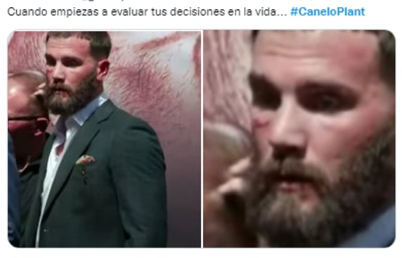 Memes Canelo Álvarez y Caleb Plant