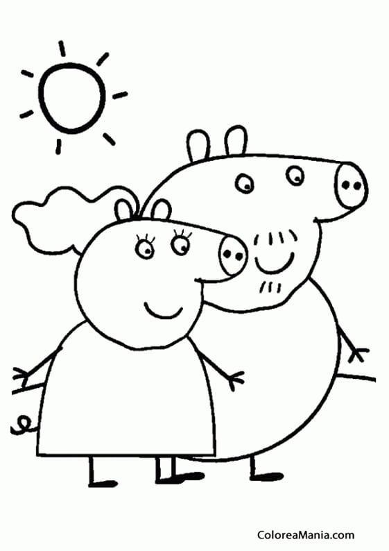 Mamá Cerdita de Peppa Pig: 10 dibujos para el Día de la Madre bonitos que puedes colorear y regalar