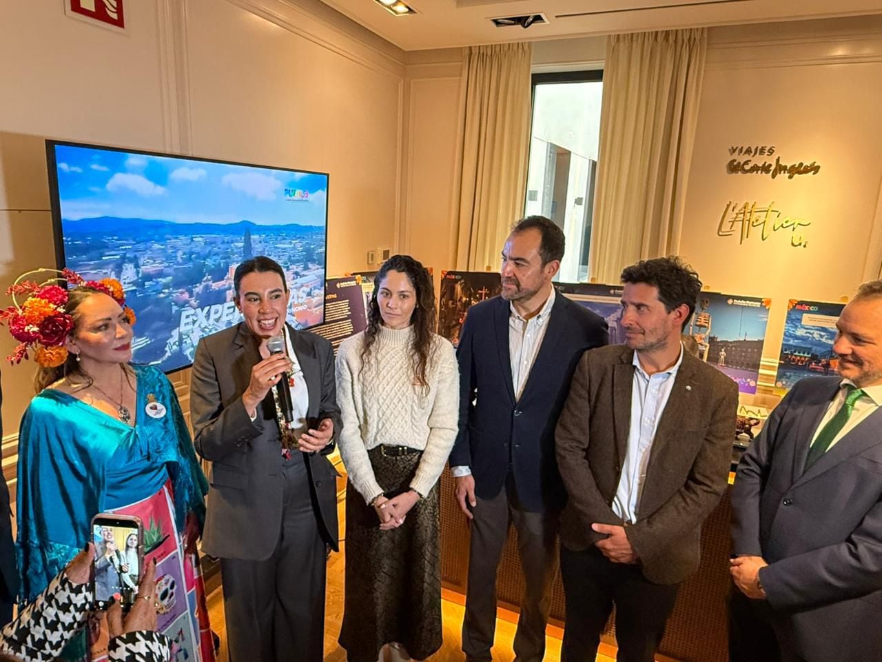 Jaime Oropeza destaca en España el alcance de Puebla como destino turístico internacional.