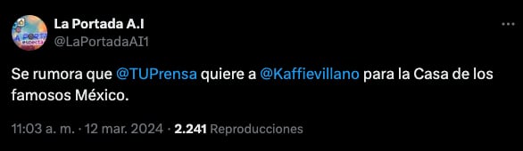 Alex Kaffie podría estar en La Casa de los Famosos México