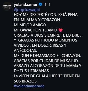 Yolanda Andrade despide a Jorge Kahwagi