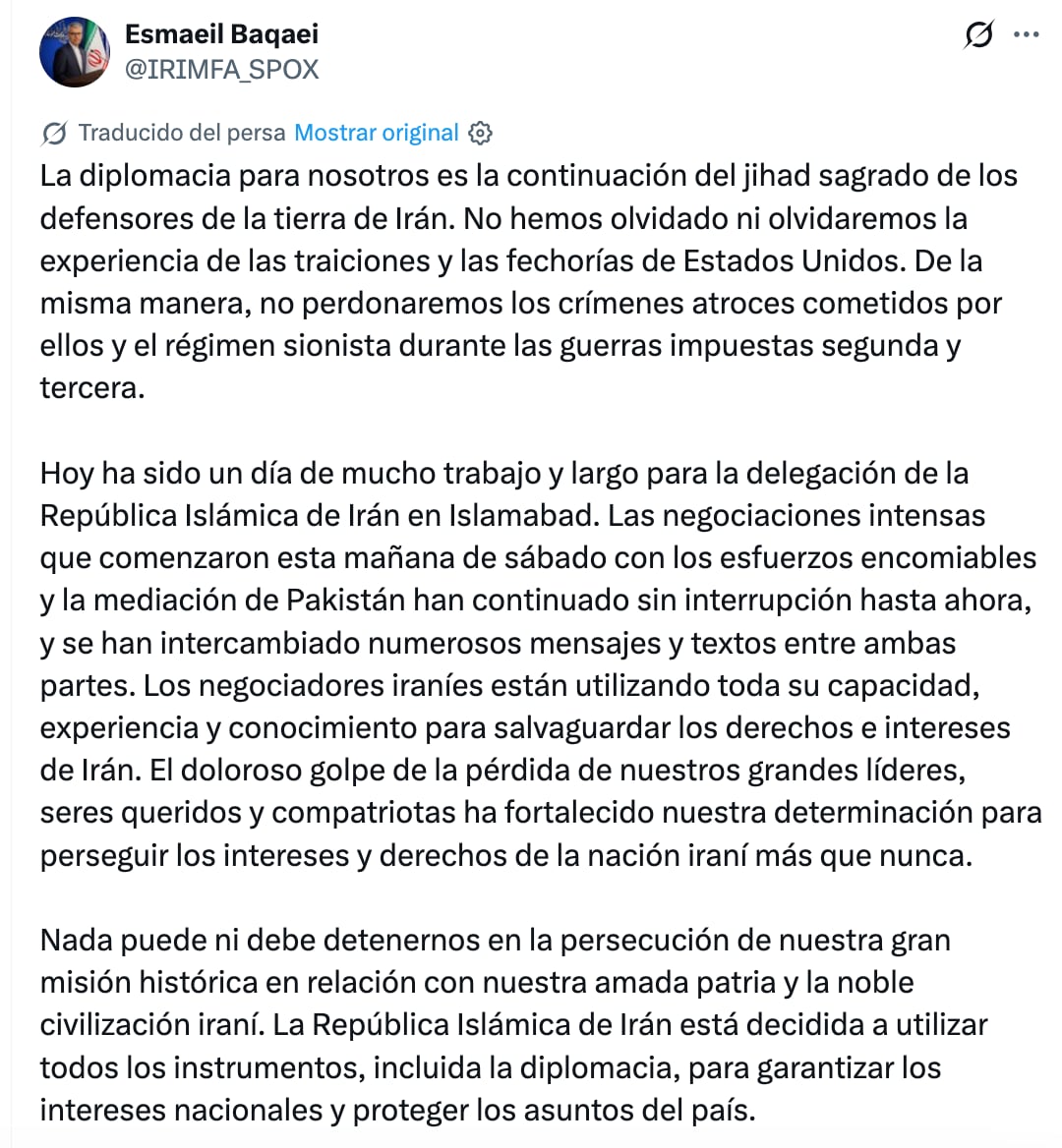 Esmaeil Baqaei, portavoz del Ministerio de Exteriores de Irán