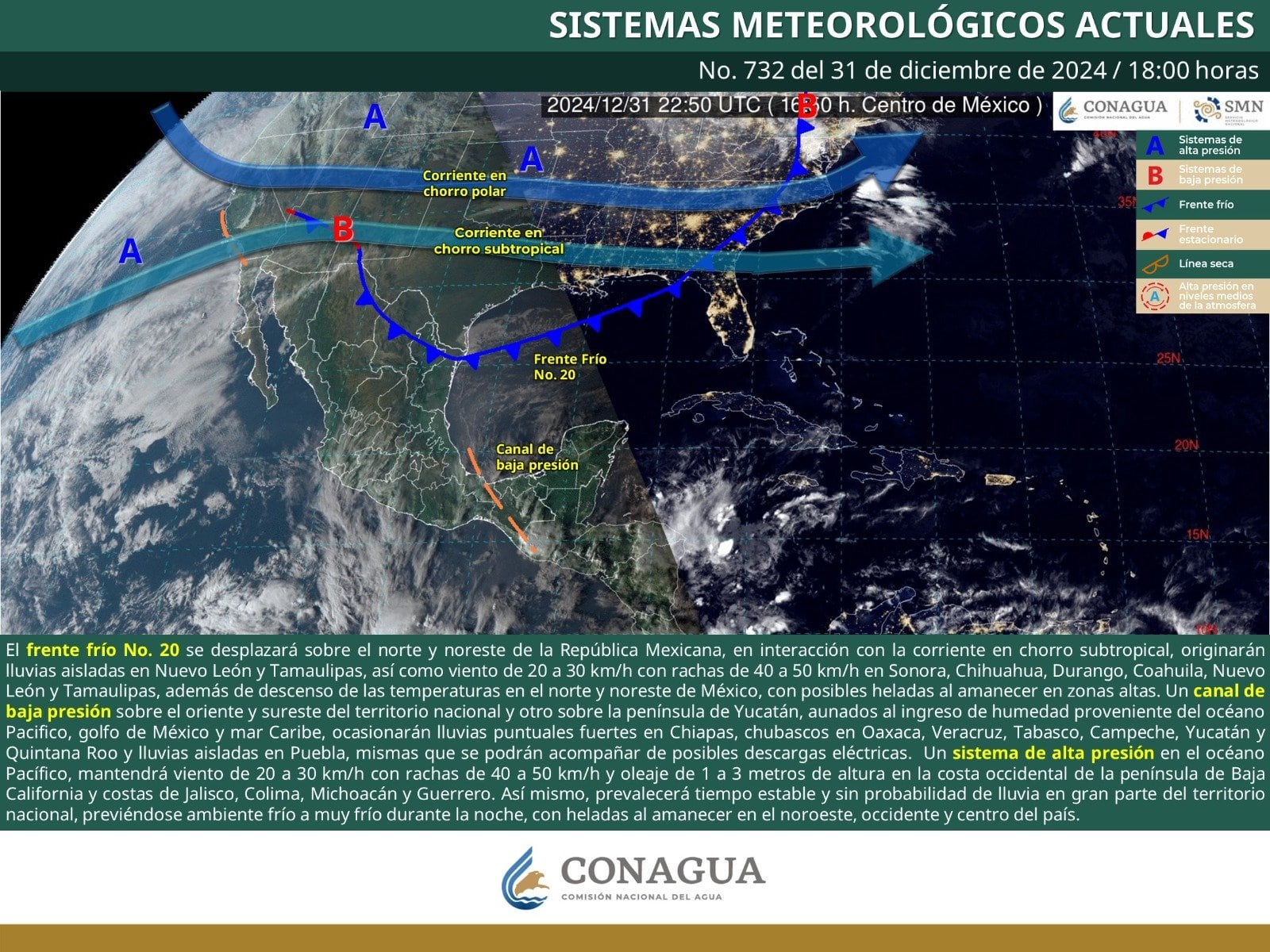 Clima hoy martes 31 de diciembre: 2024 cierra con bajas temperaturas