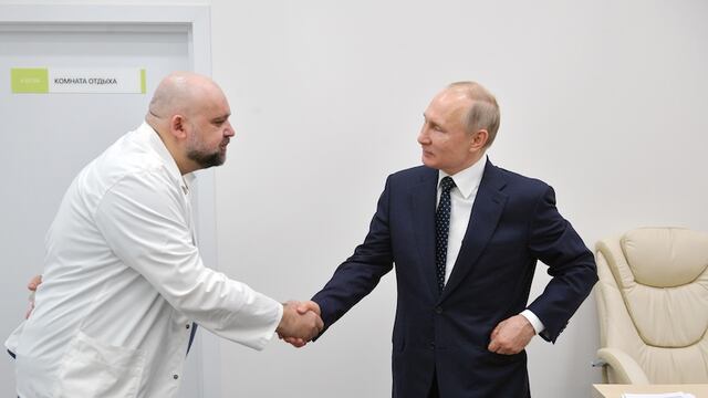 Putin saluda a Denis Protsenko, quien dio positivo por coronavirus