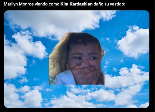 Meme de Kim Kardashian y el vestido de Marilyn Monroe.