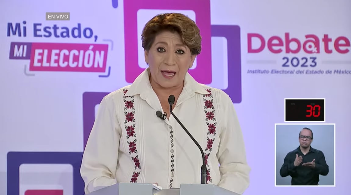 Delfina Gómez en el Segundo Debate Estado de México