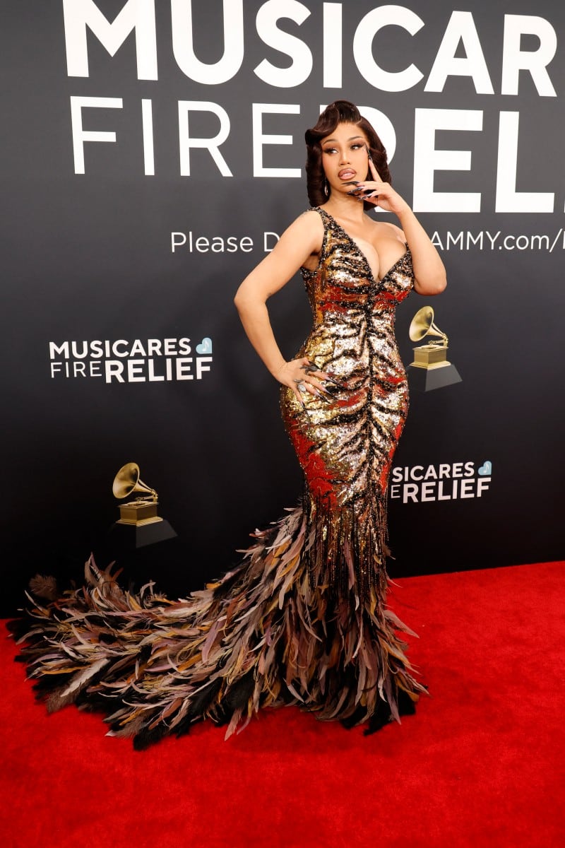 Cardi B en los Premios Grammy 2025.