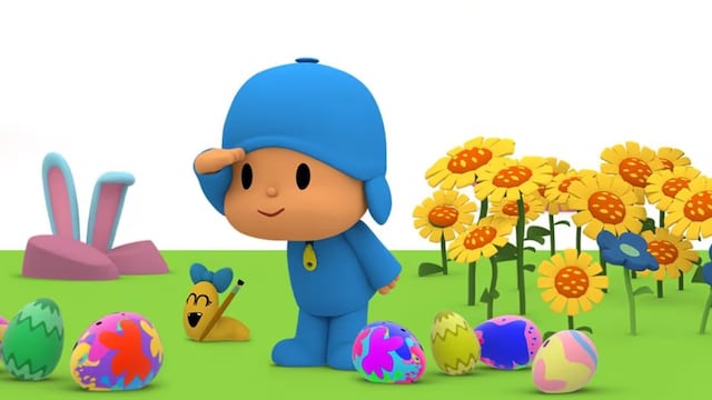 Dibujos para colorear de Pocoyó en la naturaleza por el Día Mundial del Clima