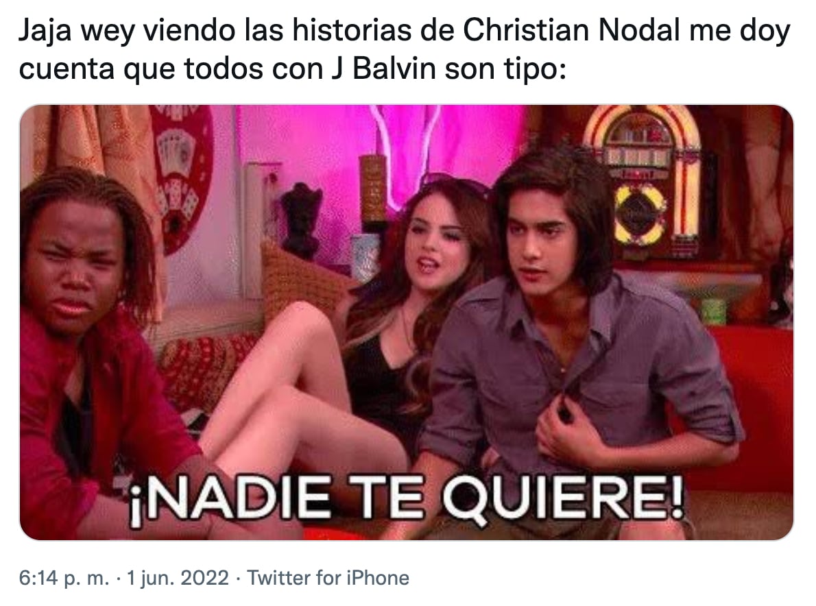 Meme J Balvin y Christian Nodal