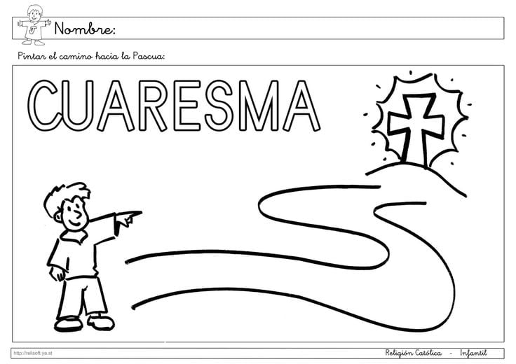 Dibujos de Cuaresma para niños