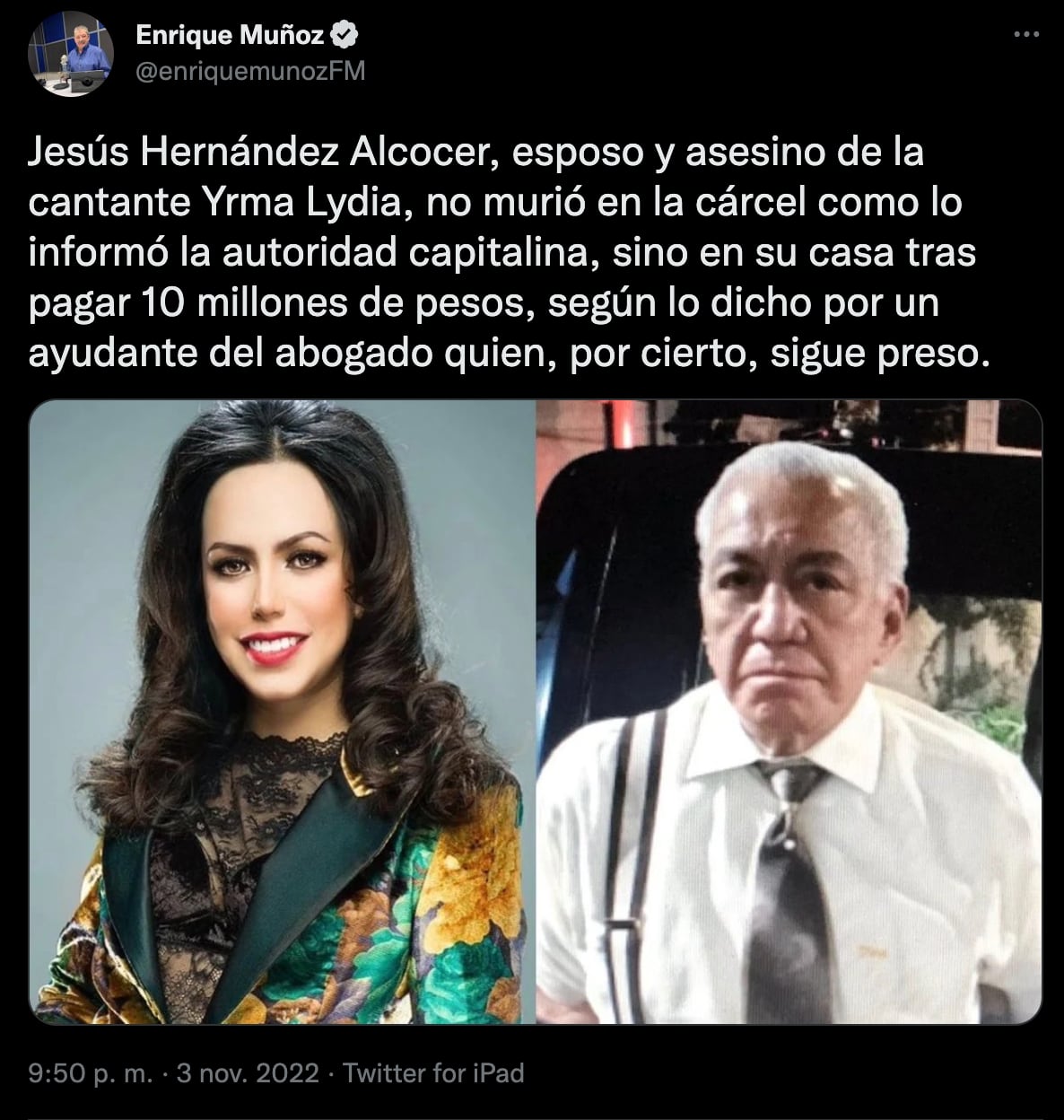 ¿Jesús Hernández Alcocer murió en la cárcel? Sostienen que mantuvo privilegios hasta su último día