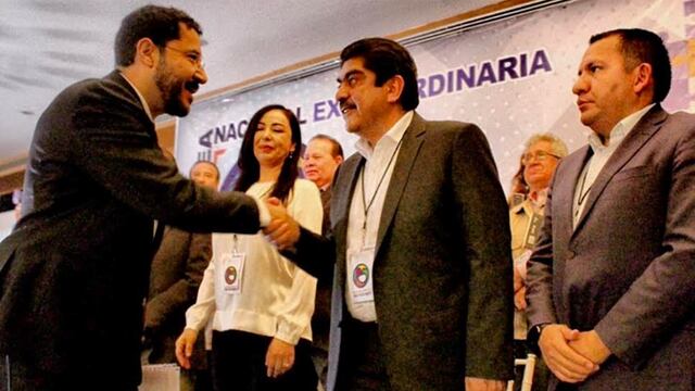 Martí Batres y Manuel Espino. Foto por MORENA