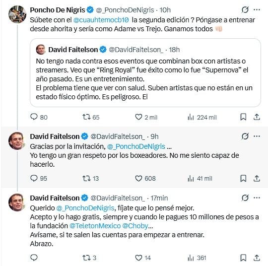 David Faitelson acepta pelea de boxeo contra Cuauhtémoc Blanco.